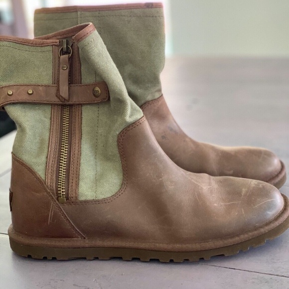 UGG  Australia short military style riding  boots size 7 - Picture 14 of 15